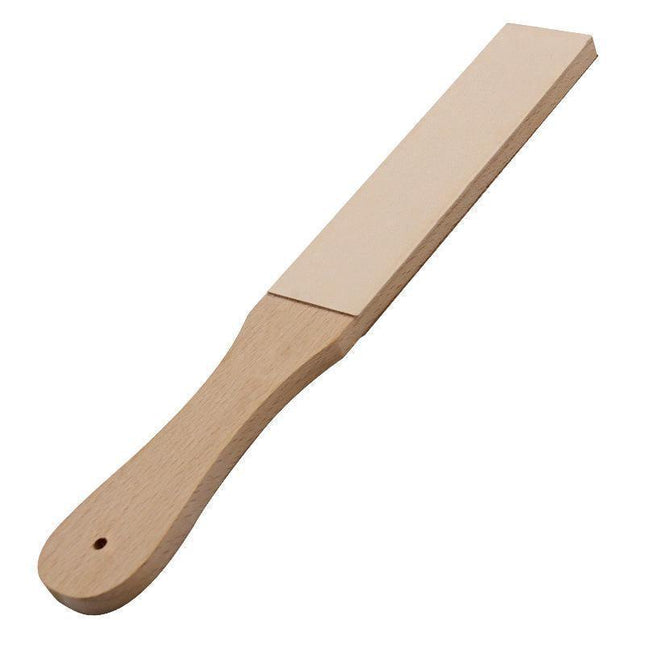 Dual Sided Leather Blade Strop Cutter Razor Sharpener Polishing Wooden Handle HG - Aimall