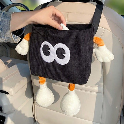 2in1 Car Wastebasket and Tissue Box Multifunctional Car Storage Bucket Organizer