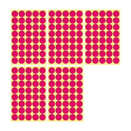 8/13/25/50mm Sticker Dots Adhesive Round Labels Circular Scrapbooking Rose Red - Aimall