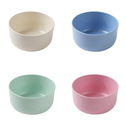 4pcs Healthy Wheat Straw Bowls Rice Bowls Soup Bowls Dining Bowls