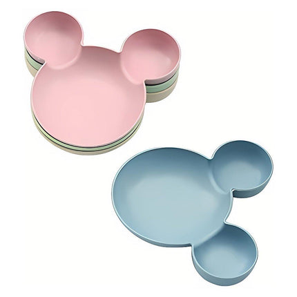 4PCS Wheat Straw Tableware Set Anti Fall Bowls Children Dish Dinner Plate Bowl