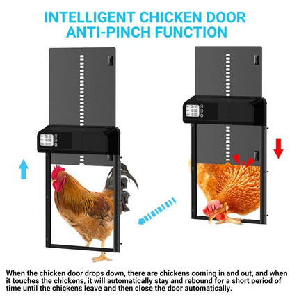 Automatic Induction Electric Stainless Steel Coop Door Intelligent Timer Control