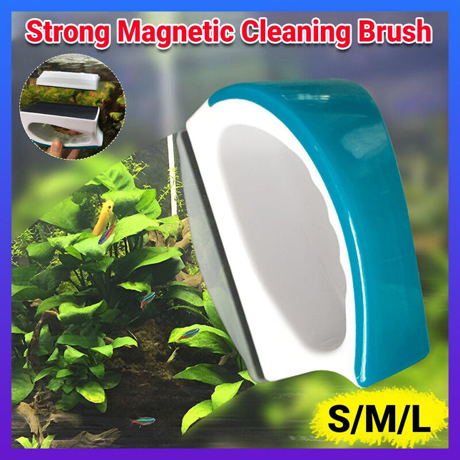 Magnetic Fish Tank Brush Algae Magnet Aquarium Cleaning Glass Aquatic Cleaner - Aimall