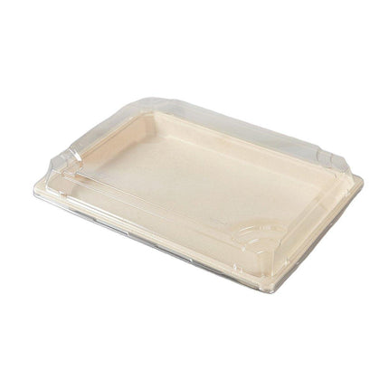50pcs Eco-Friendly Sushi Box Rectangular Biodegradable Lunch Packaging Plate