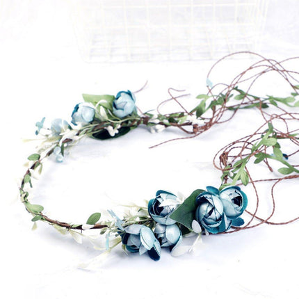 Bridal Floral Headdress Flower Crown Vacation Beach Wedding Simulation Hair Band