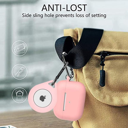 For Apple AirTag Air Tag Silicone Protective Case Cover Location Tracker Keyring - Aimall