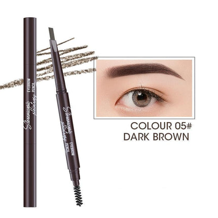 Eyebrow Pencil Dual-Ended Waterproof Retractable Slant Eye Makeup Cosmetic Tool - Aimall