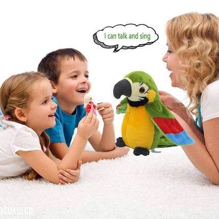 Interactive Talking Electric Plush Parrot for Early Learning and Entertainment