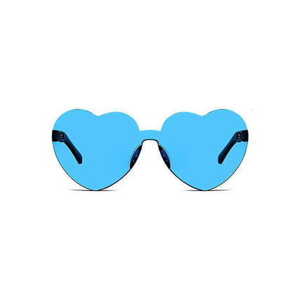 Love Heart Shape Sunglasses Fun Dress Party Festival Glasses Candy Colour - Aimall
