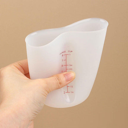 3PCS Silicone Measuring Cups 125ml 250ml 500ml Double Scale Baking Milk Cup Set