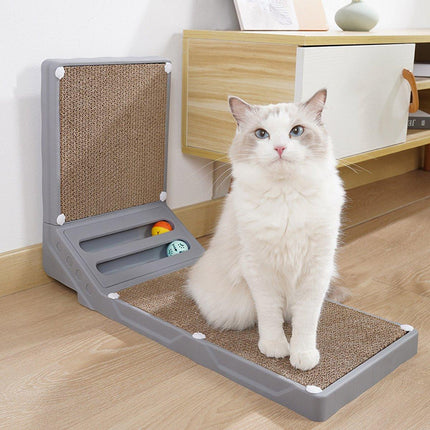 L-shaped Cat Scratching Board Vertical Claw Toy Cat Scratcher for Pet Playtime