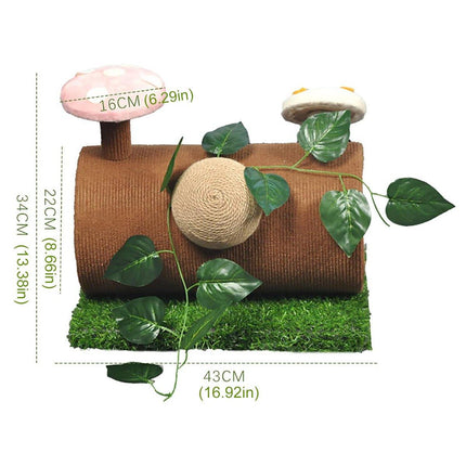 Multifunctional Cat Scratching Board Tree Pet Hut with Hole for Cats and Kittens