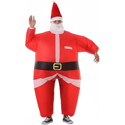 Inflatable Santa Claus Costume Party Event Performance Outfit for Grown-ups and Kids