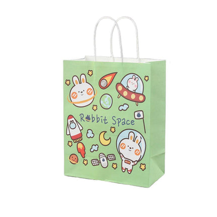 50PCS Colourful Kraft Paper Gift Bags Reusable Party Favor Bags for School Events