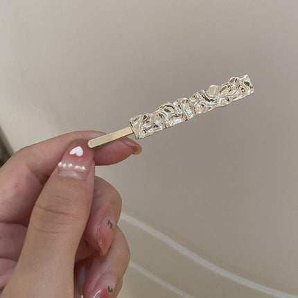 Chic Silver Water Ripple Hair Clip