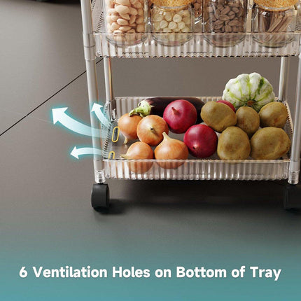 Multi-layer Acrylic Bathroom Kitchen Storage Rack Mobile Snack Organizer