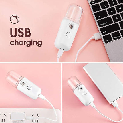 Face Moisturizing Mist Spray Machine USB Nano Facial Mister Facial Humidifier - Aimall