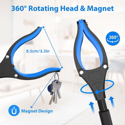 Folding Rubbish Picker Clip Hygiene Trash Grabber Long Handle Waste Cleaner Tool