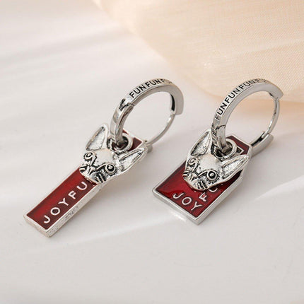 Trendy Asymmetric Square Earrings for Women Unique Fashion Ear Buckle Jewelry