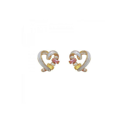 Elegant Niche Hollow Love Earrings Geometric Design Simple Personality Jewelry