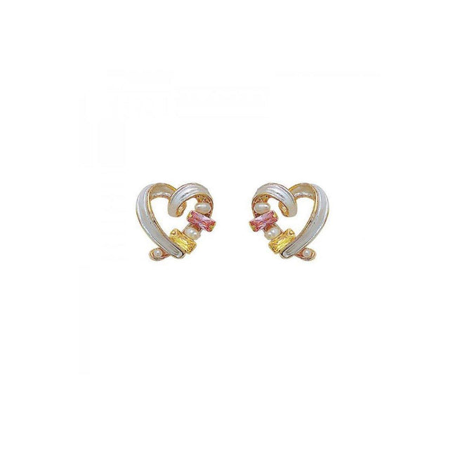 Elegant Niche Hollow Love Earrings Geometric Design Simple Personality Jewelry