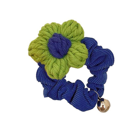 Corduroy Flower Hair Scrunchies Ponytail Holder Hair Ties Rope Hair Accesorries - Aimall