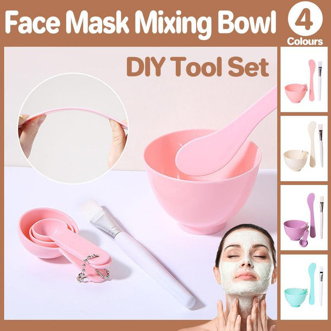 6pcs/set DIY Face Mask Spatula Brush SPA Mixing Bowl Facial Measuring Spoon Tool - Aimall