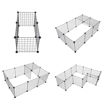 16pcs Large Cat Cage Indoor Cat Villa Double Layer Cat House Anti-jump Cat Fence