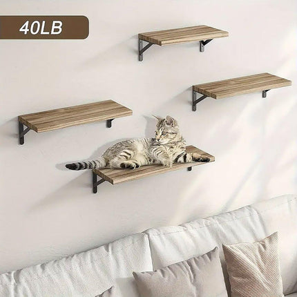4pcs Solid Wall Shelf for Living Room Bedroom Entrance Storage Floating Shelves