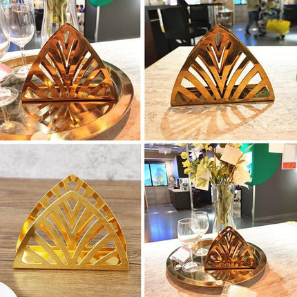 2 Nordic Hollow Napkin Holder Stainless Steel Tissue Dispenser Organiser Kitchen