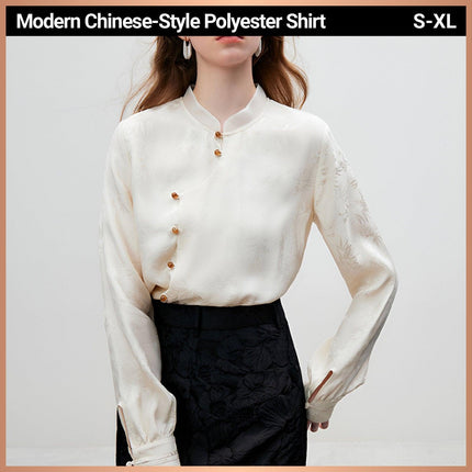 New Chinese Style Guofeng Long Sleeve Shirt Women Elegant Top Fashion Blouse - Aimall