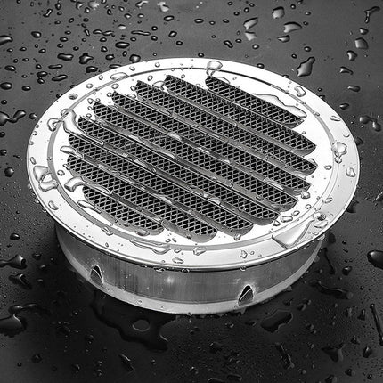 Stainless Steel Exhaust Fan Vent Outlet Flat Hood for Bathroom Kitchen Outlet