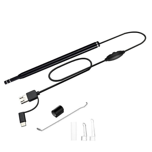 Led Ear Camera Cleaner Endoscope Otoscope Scope Pick Ear Wax Removal Scoop Tool - Aimall