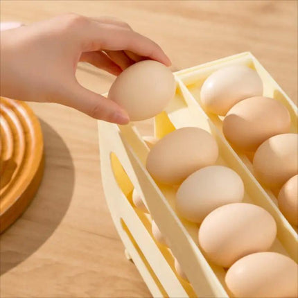Sliding Egg Carton Refrigerator Storage for Kitchen Egg Holder and Organizer