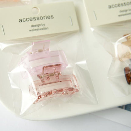 Acrylic Hair Claw Clip Barrettes Women Geometric Multicolor Clamp - Aimall