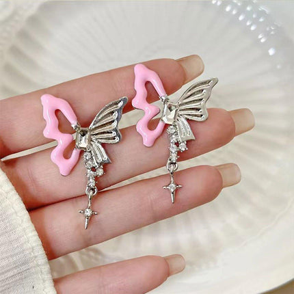 Stylish Hollow Butterfly Earrings for Women Lightweight Fashion Jewelry Elegant