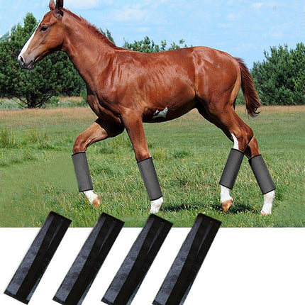 4pcs Horse Leg Protection Covers Mosquito Shields for Horse Foot Safety Wraps