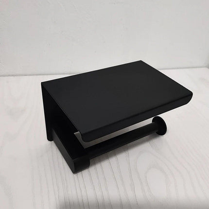 Black Stainless Steel Toilet Paper Holder Bathroom Storage Hooks Washroom