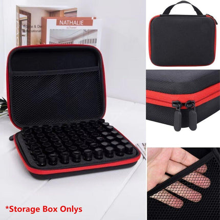 Portable 63 Compartment Essential Oil Bottle Organiser 1-3ML Storage Carry Bag