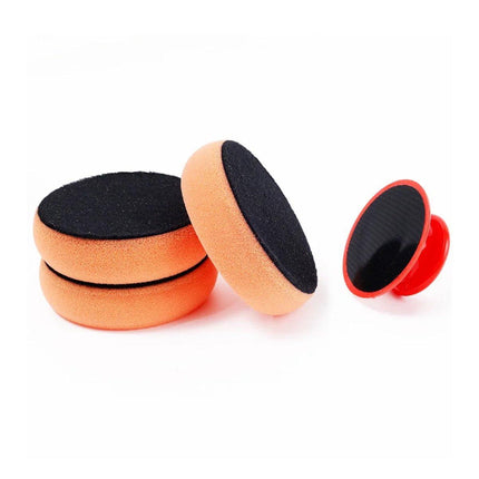 5pcs Car Polishing Sponge with Handle Manual Buffing Pads for Auto Detailing