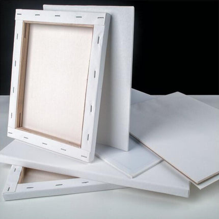 5x Artist Blank Stretched Canvas Canvases Art Large White Range Oil Acrylic Wood - Aimall
