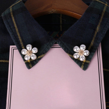 Imitation Pearl Flower Brooch Fashion Corsage Pin Jewelry Accessory Women