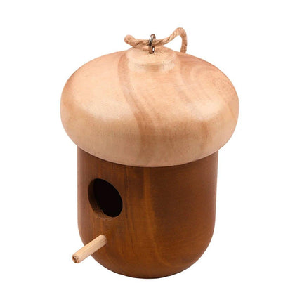 Wooden Bird Nest Cage Hummingbird Feeder House Hanging Home Garden Decorations