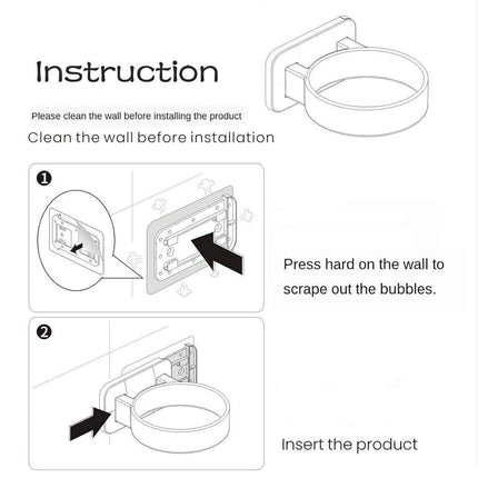 Hair Dryer Holder Rack Sturdy Wall Mount Toilet Bathroom Steel Stand Storage