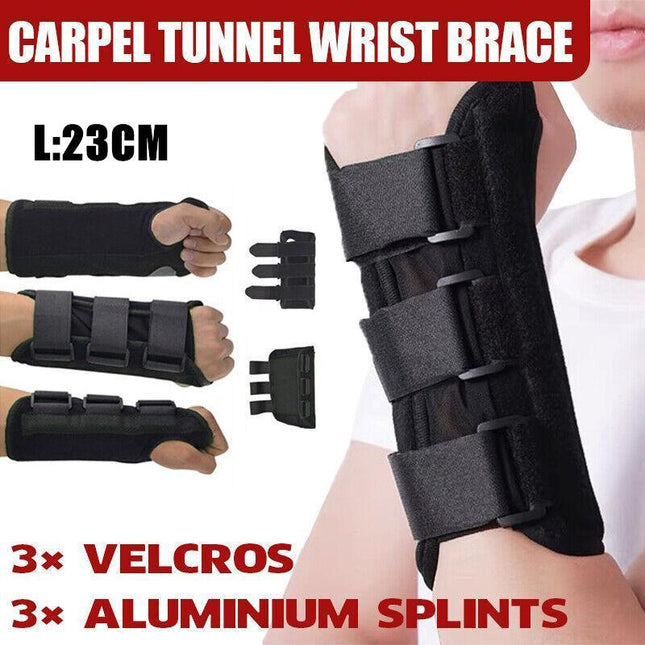 L Size Wrist Splint Brace Protection Support Strap Carpel Tunnel Cts Rsi Pain Relief - Aimall