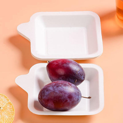 500x Heavy Duty Disposable Party Dinner Plates Square Plate Bowl Catering Eco Friendly Plastic Disposable Plates - Aimall