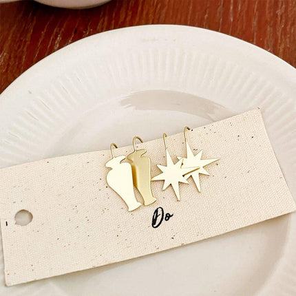 Vintage Vase Star Earrings Simple Everyday Studs Fashion Jewellery Women