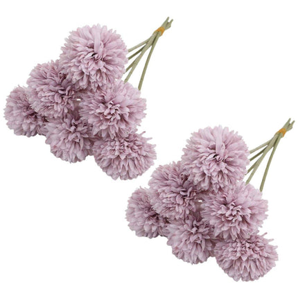 12pcs Artificial Dandelion Fake Flower Simulation Arrangement Desktop Decoration