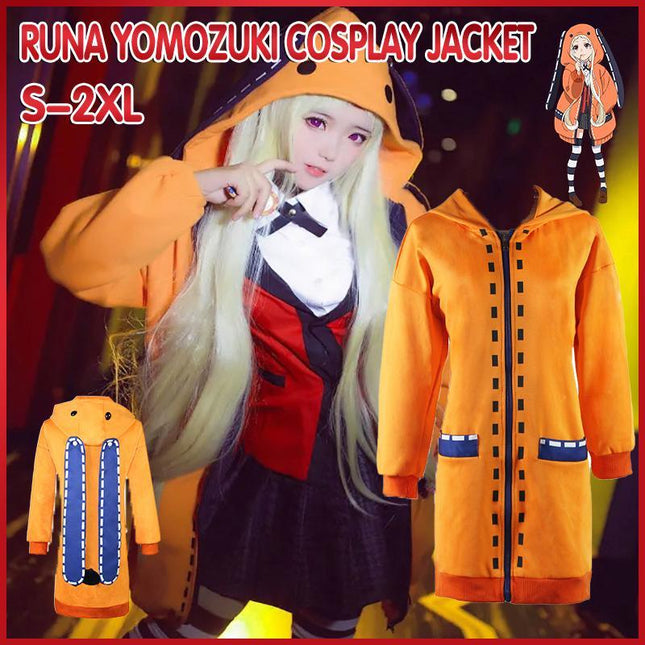Kakegurui Compulsive Gambler Runa Yomozuki Cosplay Jacket Rabbit Ears Costume AU - Aimall