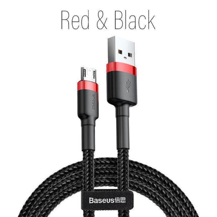 Baseus Micro USB 2.4A Fast Charging & Data Sync Cable Cord For Android Samsung 2PCS 2M - Aimall